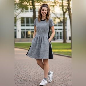 Madewell Gray and Black Women's Dress Size 8